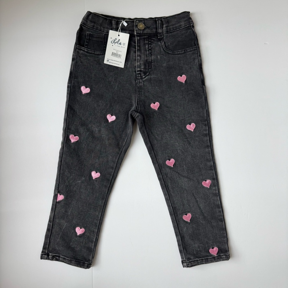 Lola & the Boys Heart Jeans + Zara Pink Knit Sleeveless Sweater Bundle Sz 6 - Picture 3 of 9